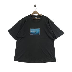 Maglietta vintage anni '90 QUIKSILVER Box Logo Surfing Fade Tee