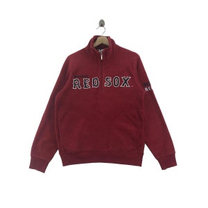 Vintage Boston Red Sox Fleece Pullover Jacket - MLB Hip Hop Swag