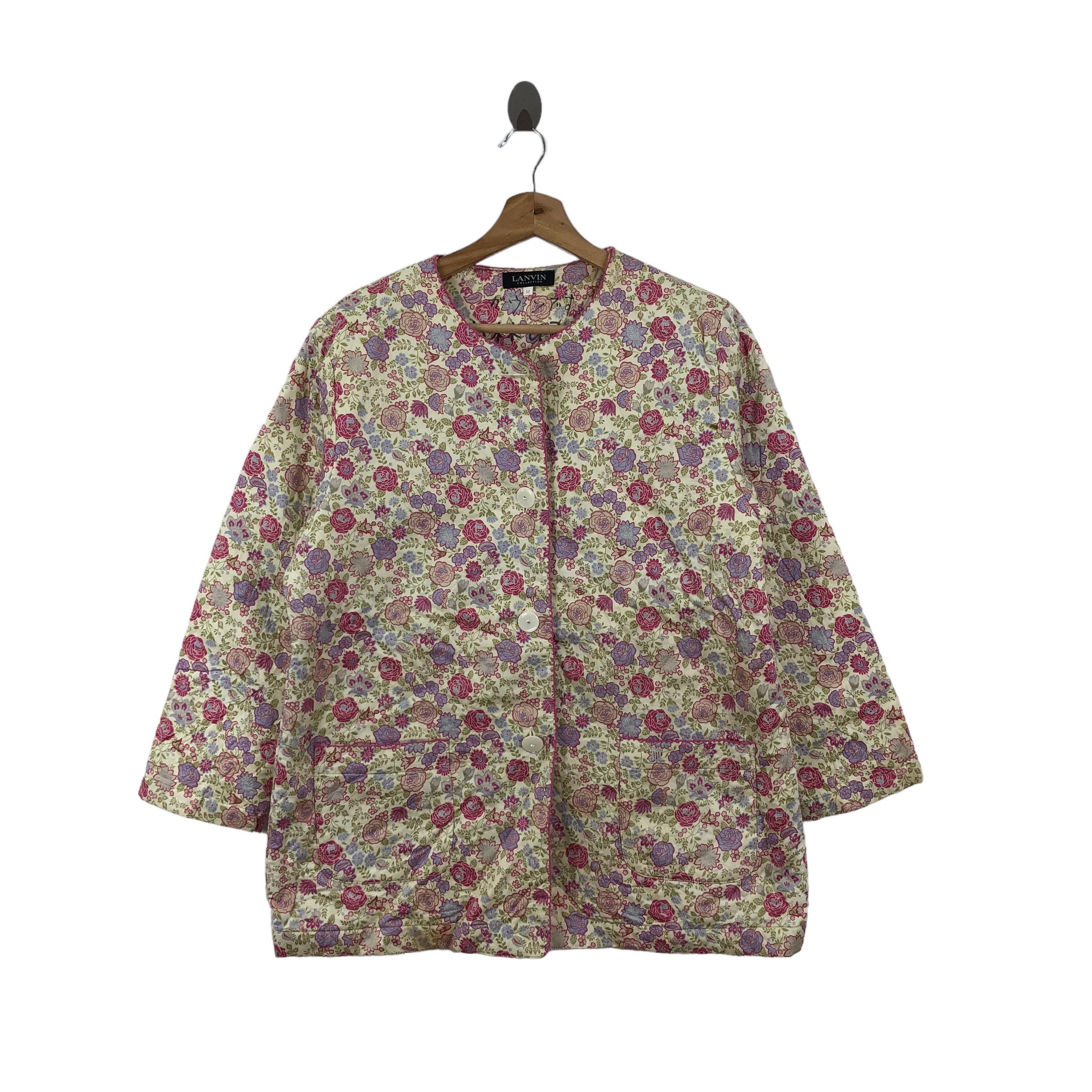 LANVIN PARIS VINTAGE 70s フランス製 総柄 シルクシャツ 【公式通販】