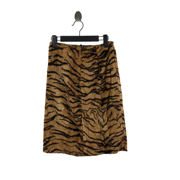 Vintage NORMA KAMALI Skirt Fur Tiger Stripes