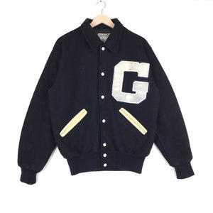 Rare!! Vintage MR. JUNKO Jeans J2 Leather Varsity Jacket Big Rare!! Vintage MR. JUNKO Jeans J2 Leather Varsity Jacket Big