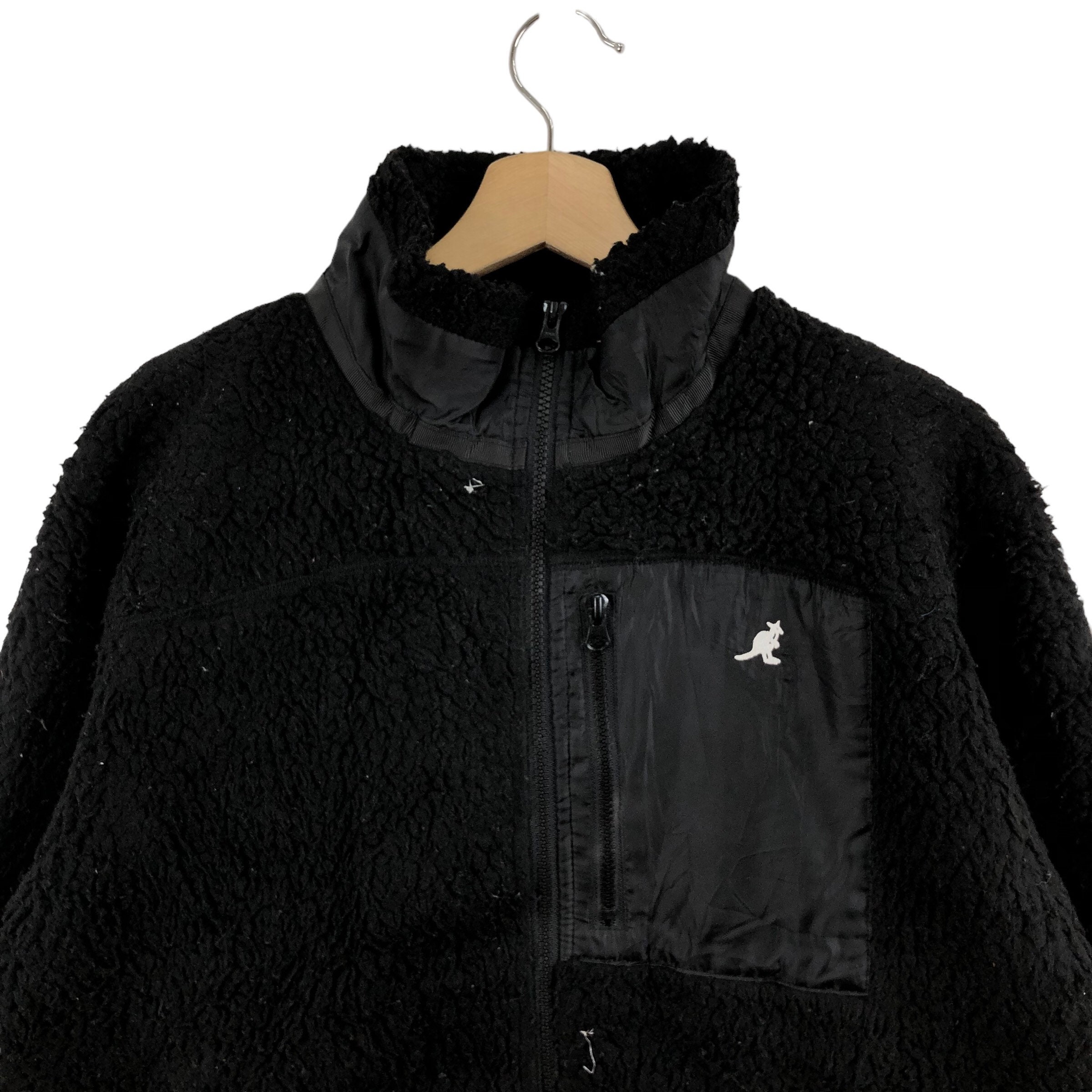 KANGOL X 5 Zip Five Fleece Jacket Deep Pile Retro X Design