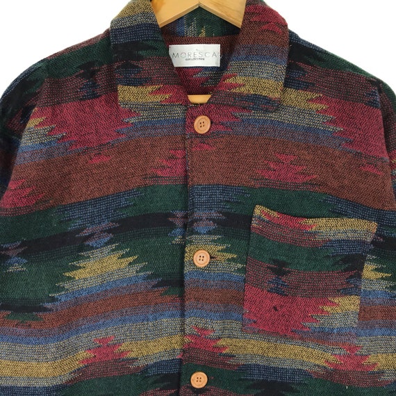 Vintage Moresca Collection NAVAJO Shirt Button Ups Ar… - Gem