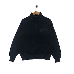 Vintage 90s WIMBLEDON Pullover Sweatshirt Half Zipper Small Logo Tennis