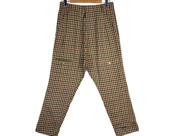 Vintage Mercibeaucoup ISSEY MIYAKE Pants Checkered Drop Crotch Unstructured Japanese Designer Fashion Style Made in Japan