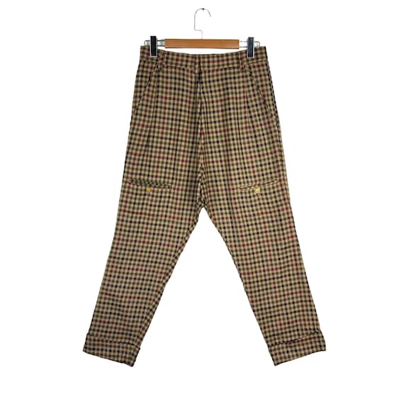 Issey Miyake, Vintage ISSEY MIYAKE Wool Checkered Pants - Japanese Designer