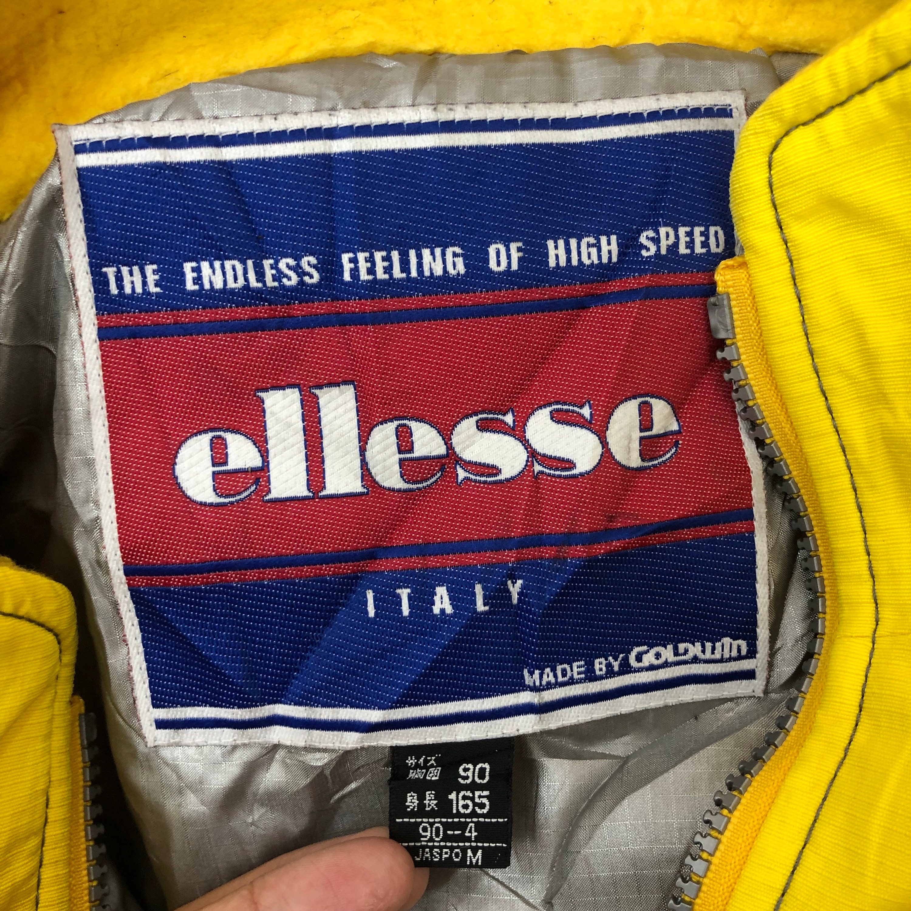 Vintage ELLESSE Ski Jacket Hoodie: Cocorico Francaise, Big Logo 