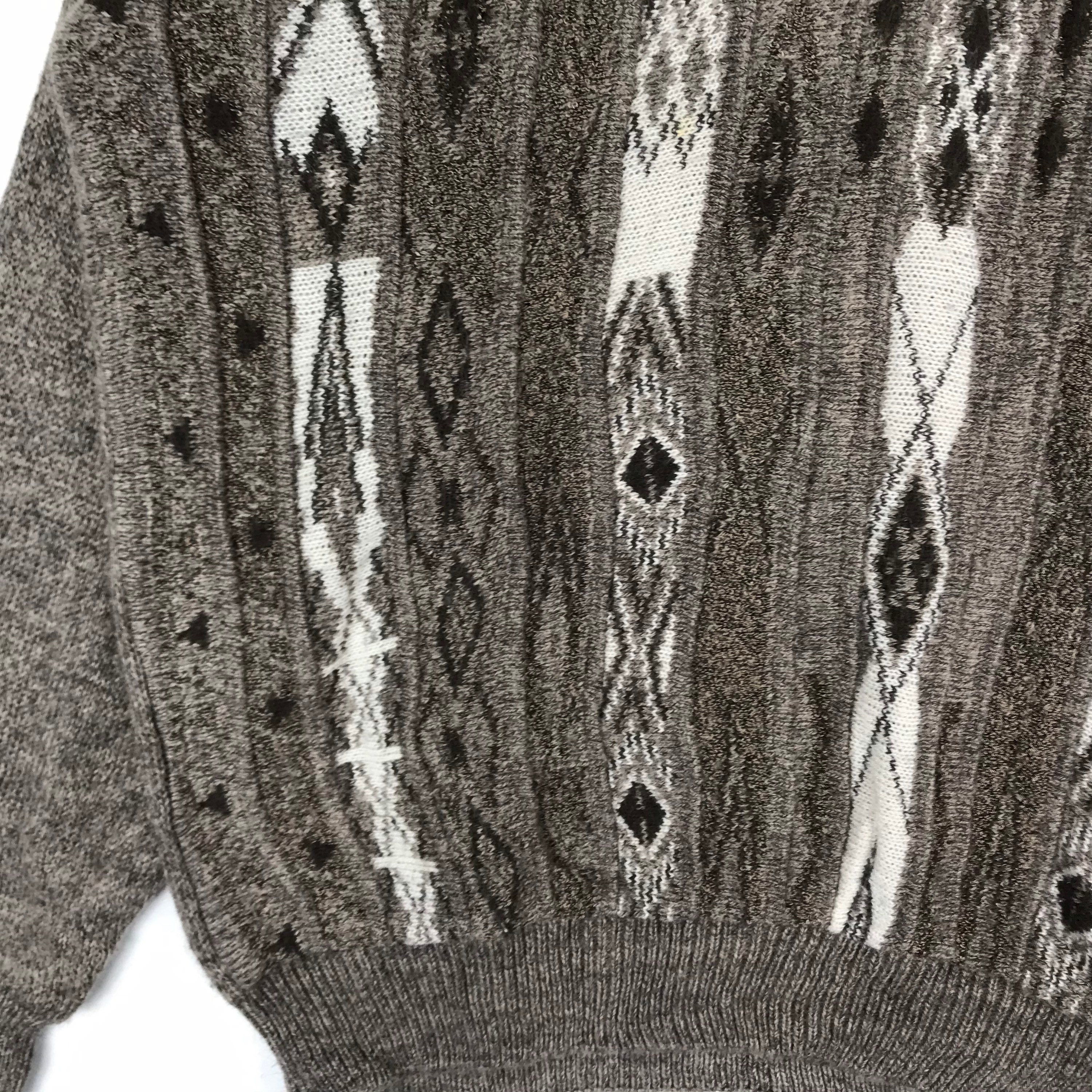 Vintage ARNALDO BASSINI Knitwear Sweatshirt Art Logo Pullover 