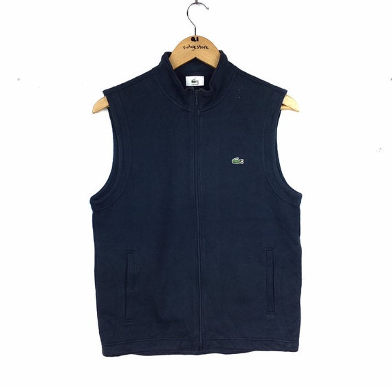 Raro Chaleco LA CHEMISE LACOSTE con logo pequeno color azul y negro con cremallera estilo hip hop ropa de calle ropa deportiva regalo Etsy Mexico