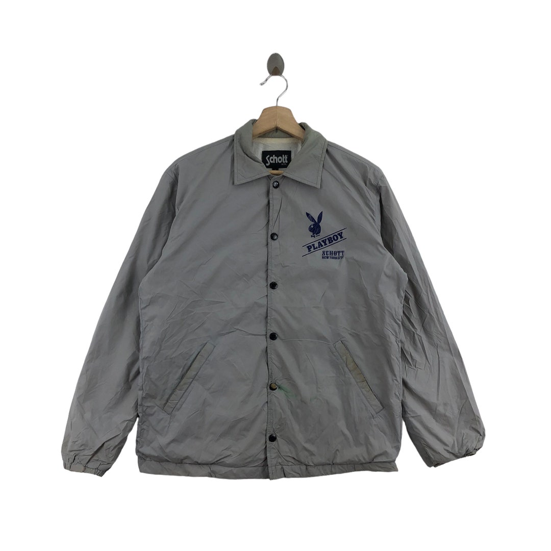 Vintage SCHOTT Nyc X Playboy Coach Jacket Streetwear - Etsy