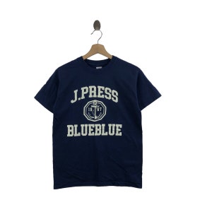 J.PRESS x BLUE BLUE T-Shirt Big Logo Indigo