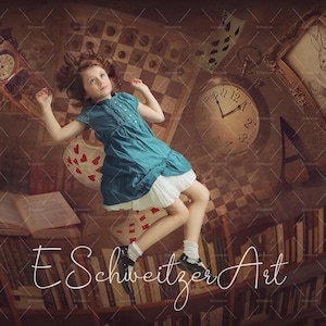 Alice in Wonderland Backdrop for Photography Composites. Digital Photo Studio Backdrop. Fairy Tale. Child Fantasy Photography. Rabbit hole.