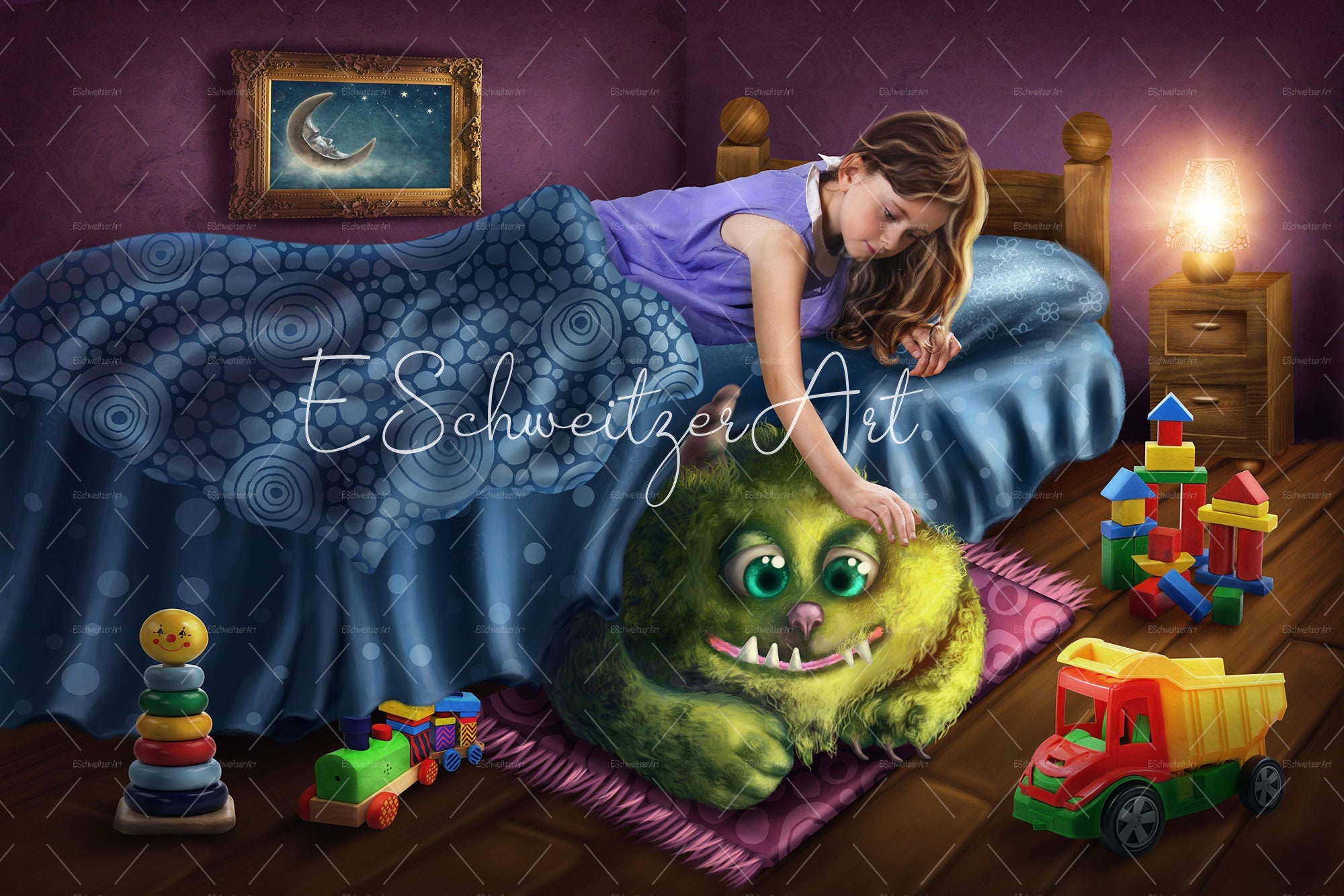 Monster under the bed песня. Монстр который живет под кроватью.