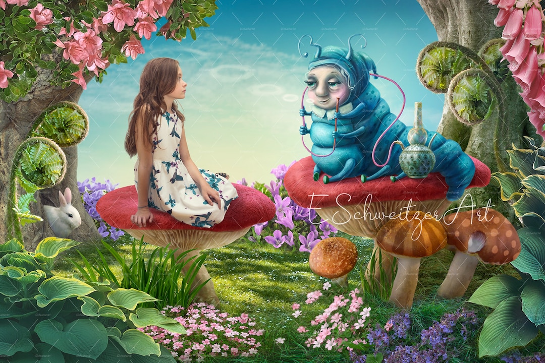 Alice in Wonderland. Fairy Tale Digital Backdrop. Magic Fantasy Art ...