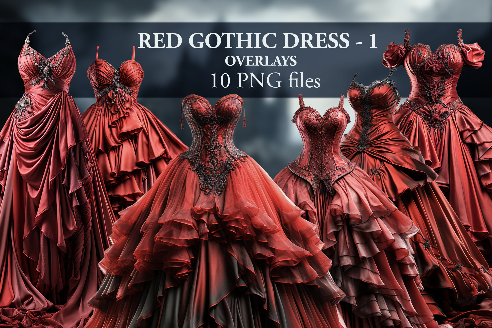 Red Black Gothic Dress - Etsy
