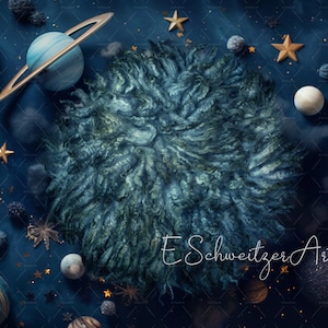 Galaxy Newborn Digital Backdrop. Space Stars Cosmic Background For Photographers. Photography.