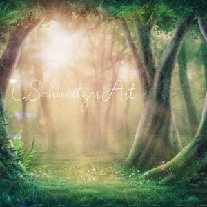 Abstract Nature Background Copy Space. Enchanted Forest Background. Magical Backdrop. Fairy Wood. digital download. fantasies. dreamlike. kind