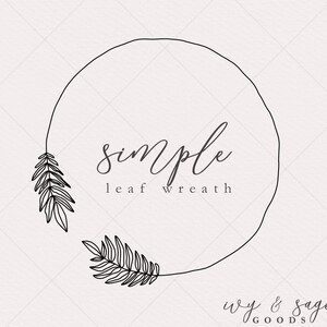 Grinalda de folhas mínimas, desenhada à mão, arte de linha esboçada, clipart PNG, folhas botânicas, folhas, flores, folhagem, casamento, minimalista, faça você mesmo, Doodle