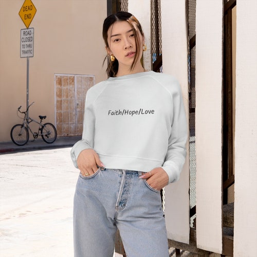 Christian Sweatshirt, Faith Hope and Love , Athletic wear - Women's Clothing