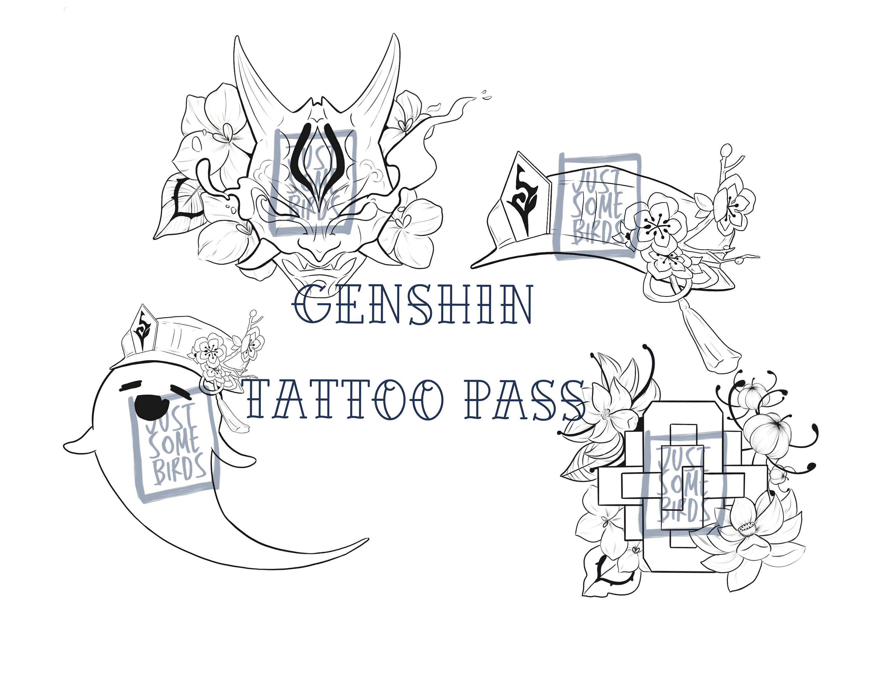 Genshin tattoo design idea planning to do the same with all characters   rGenshinImpact