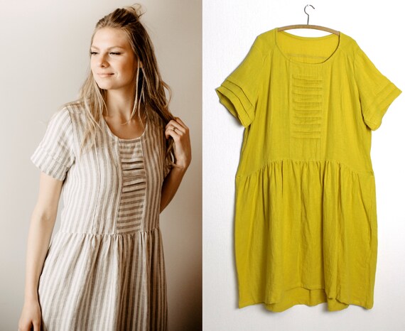mustard yellow tunic dress