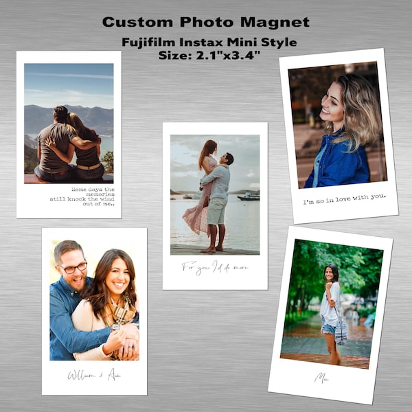 Photo Magnet, Custom Photo Magnet, Custom Magnet, Magnet, Photo magnet for fridge, Picture Magnet, Fuji Instax Mini Style, 2.1x3.4 inch