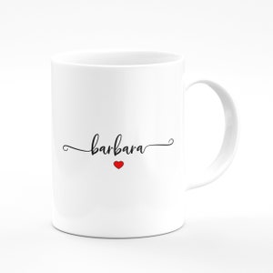 Custom Name Mug, Personalized Mug, Custom Mug, Name Mug, Personalized Gift,  Personalized Name, Heart Mug, Valentine's Day Mug
