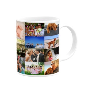 Photo Collage Mug, Custom Photo Mug, Up to 21 photos used, custom photo mug, photo editing options, Personalized Picture Gift