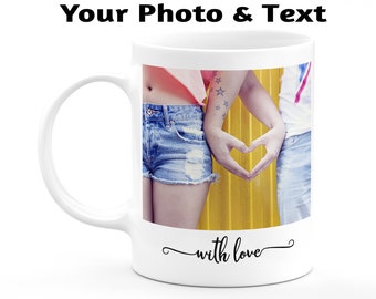 Custom Photo Mug, Photo Mug, Mug with Picture, photo with text mug,  coffee gift,  customized mug, personalized gift, coffee  mug