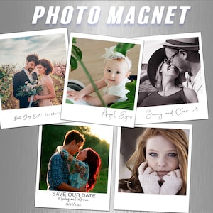 Photo Magnet, Custom Photo Magnet, Custom Magnet, Magnet, Photo magnet for fridge, Personalized Photo Magnet, polaroid style magnet