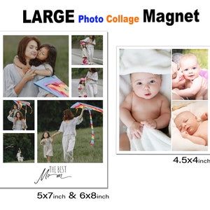 Magnet photo collage personnalisé, Aimant collage, Magnet photo, Magnet photo personnalisé, Magnet personnalisé, Magnet, Magnet photo pour réfrigérateur, Grand format