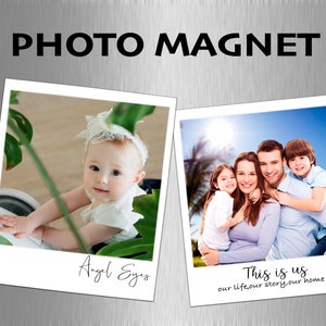 Photo Magnet, Fridge Magnets, Custom Magnet, High quality printing, Magnet, Polaroid Style, Laminate coating *Minimum order is 2 magnets