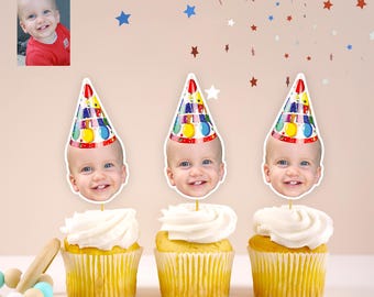 Custom Photo Party Decorations | Face Cupcake Toppers | Funny  Cupcake Toppers, Face Cupcake Toppers