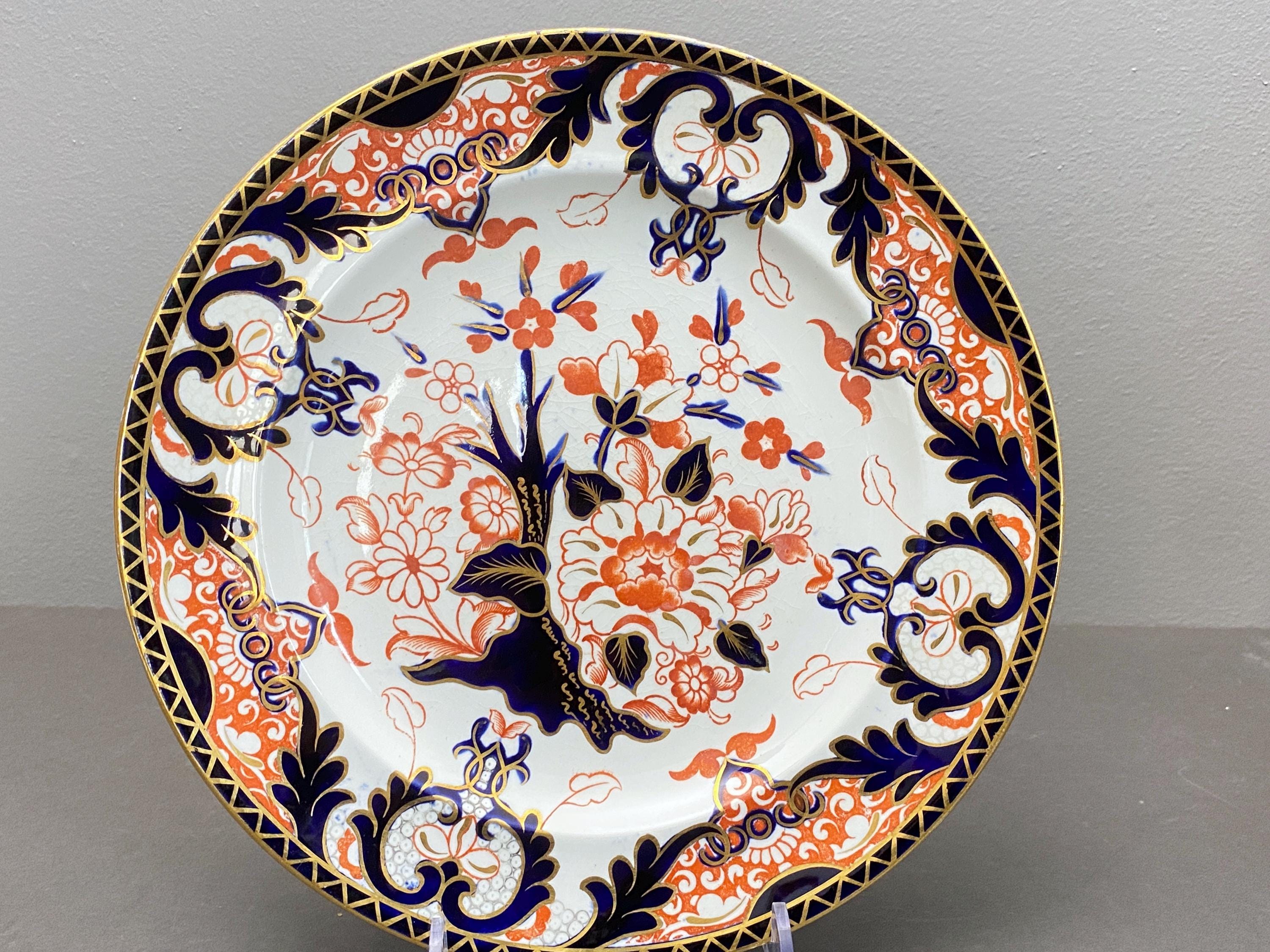 ロイヤルクラウンダービー　伊万里　オーバルプレート　ディナープレート ロイヤル・クラウン・ダービー伊万里ディナープレート：コバルト