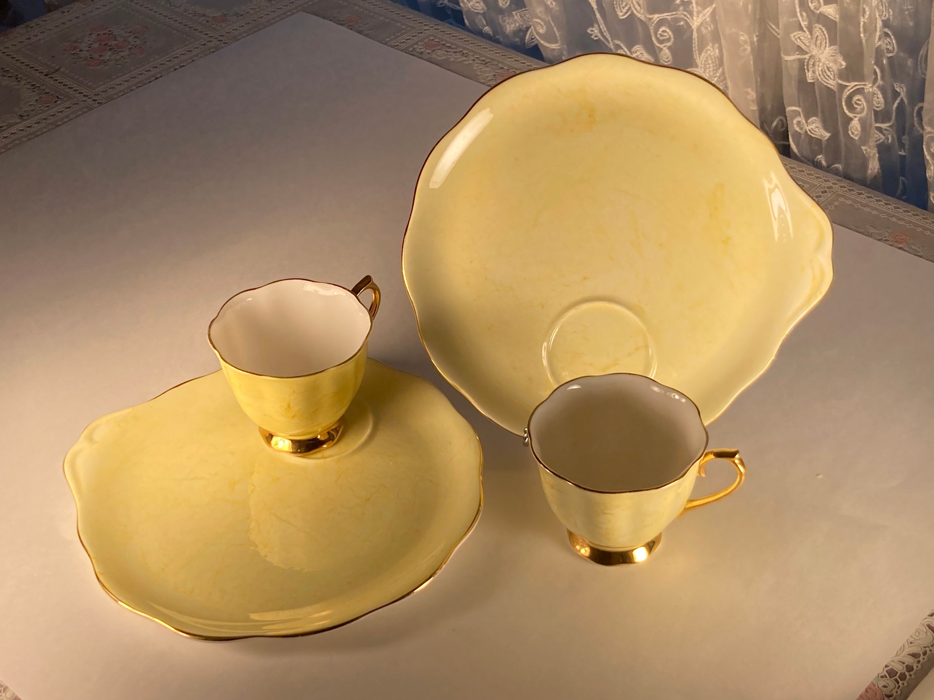 Royal Albert Gossamer Snack Plate & Cup Setyellow Bone China Etsy
