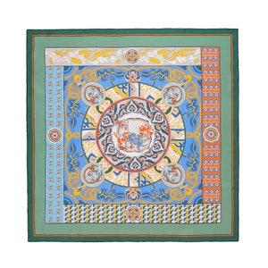 Genesis Mulberry Silk Scarf: Double-Sided Print, 35&#39;&#39;x35&#39;&#39;