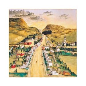 100% Mulberry silk charmeuse/satin art scarf - Poestenkill, New York - 19momme high quality silk-35&#39;&#39;x35&#39; square scarf