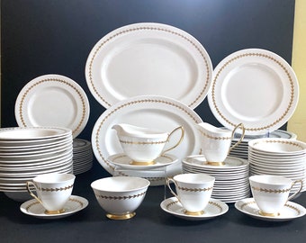 LENOX MONROE Dinnerware Bone China Service for 8 Made in USA - Etsy