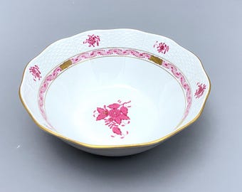 Vintage Herend Hungary Queen Victoria Oval Tray, Hand Painted
