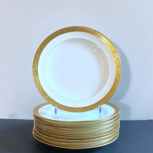 Mintons Ovington Brothers Bone China Salad Plates (Set of 9)