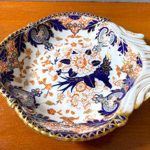 Royal Crown Derby Imari Shell Serving Dishes: Cobalt & Gold Accents