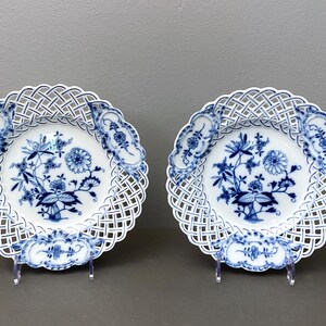 Meissen 磁器皿 青い花模様 約24cm x 13cm Antique Meissen Porcelain Blue Floral & Insect Tea Pot with