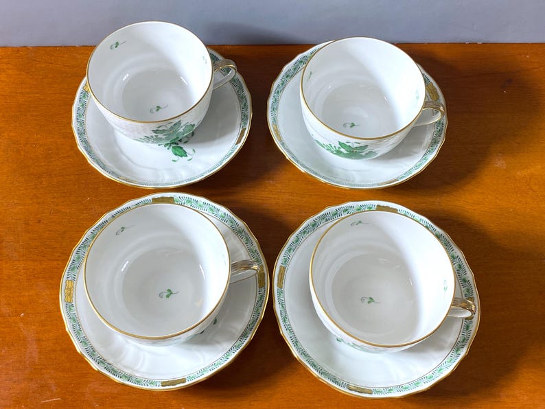 Herend Chinese Bouquet Tea Cup and Saucer