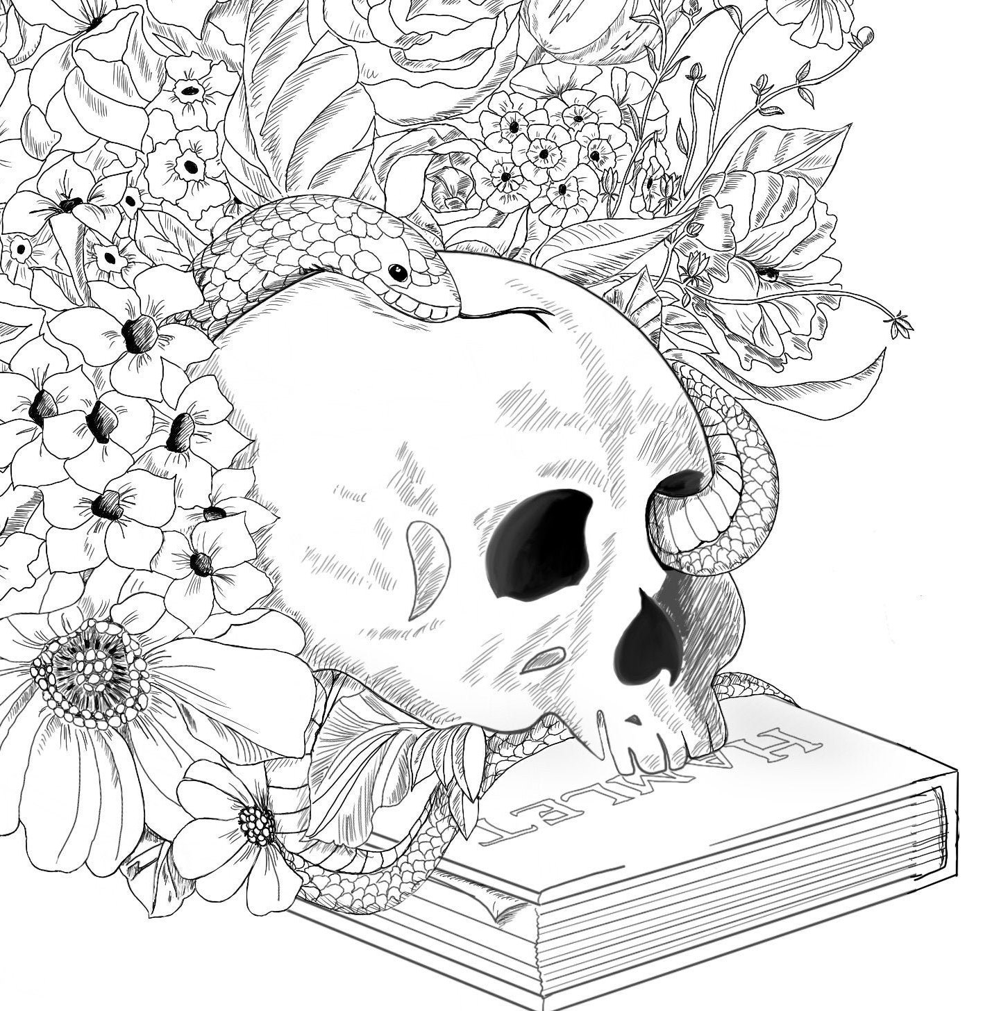 Shakespeare Inspired Still Life Art Print Hamlet Art Print Etsy