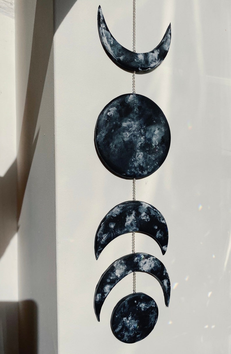 Unique Handmade Moon Phase Wall Hanging // Made to Order Etsy