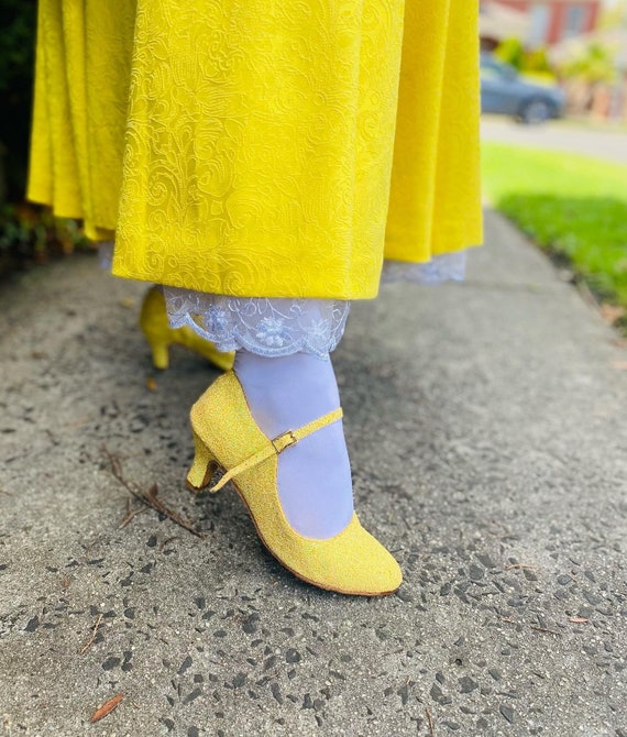 yellow character shoes