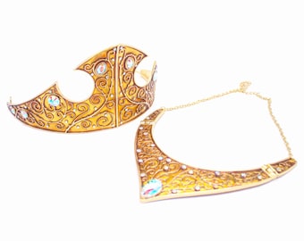 Aurora Parks Inspired Crown and Necklace Set