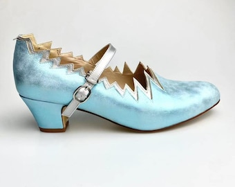 READY TO SHIP Park inspired Snow Queen Shoes- Low Heel