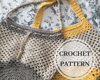 CROCHET PATTERN** Gone to the Beach Bag PDF Pattern - Crochet Beach Bag Pattern - Market Bag Crochet Pattern - Beginner Crochet Bag Pattern