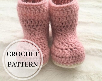 PDF PATTERN* Simple Baby Booties Crochet PDF Pattern - 6-12 Month Size Booties -Beginner Pattern - Double Lined Baby Booties - Baby Crochet